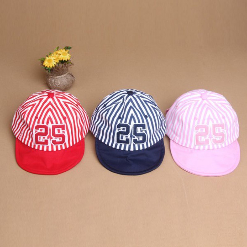 Mũ lưỡi trai kẻ sọc cho bé