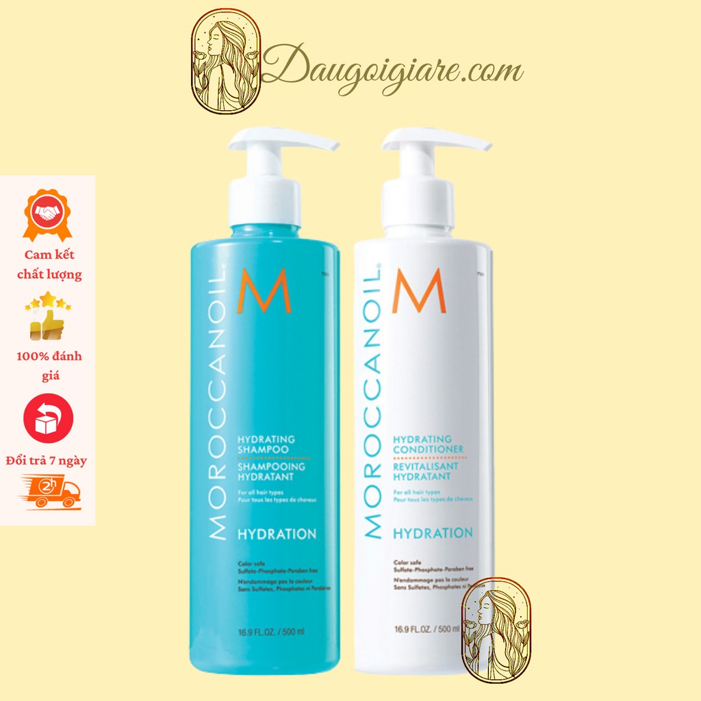 [Mã SKAMLTSM9 giảm 10% đơn 99K] DẦU GỘI XẢ DƯỠNG ẨM MOROCCANOIL HYDRATION 500ML CHÍNH HÃNG