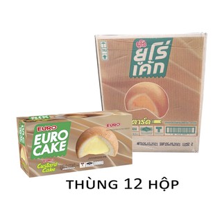 Thùng 12 Hộp Bánh Trứng Euro Custard Cake Thái Lan 204gr
