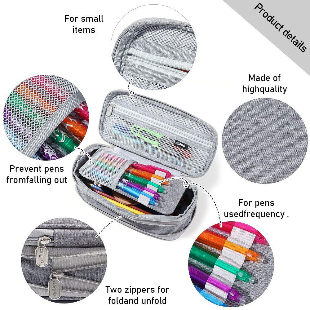 Túi Đựng Bút Bằng Vải Canvas Có Khóa Kéo Tiện Dụng