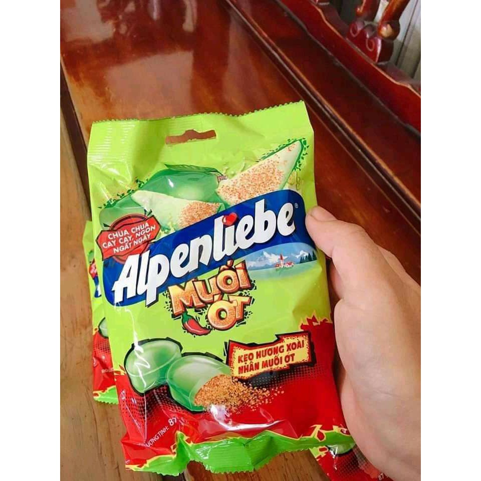 Kẹo Alpenliebe Hương Xoài Nhân Muối Ớt Chua Chua Cay Cay Bịch 25 viên