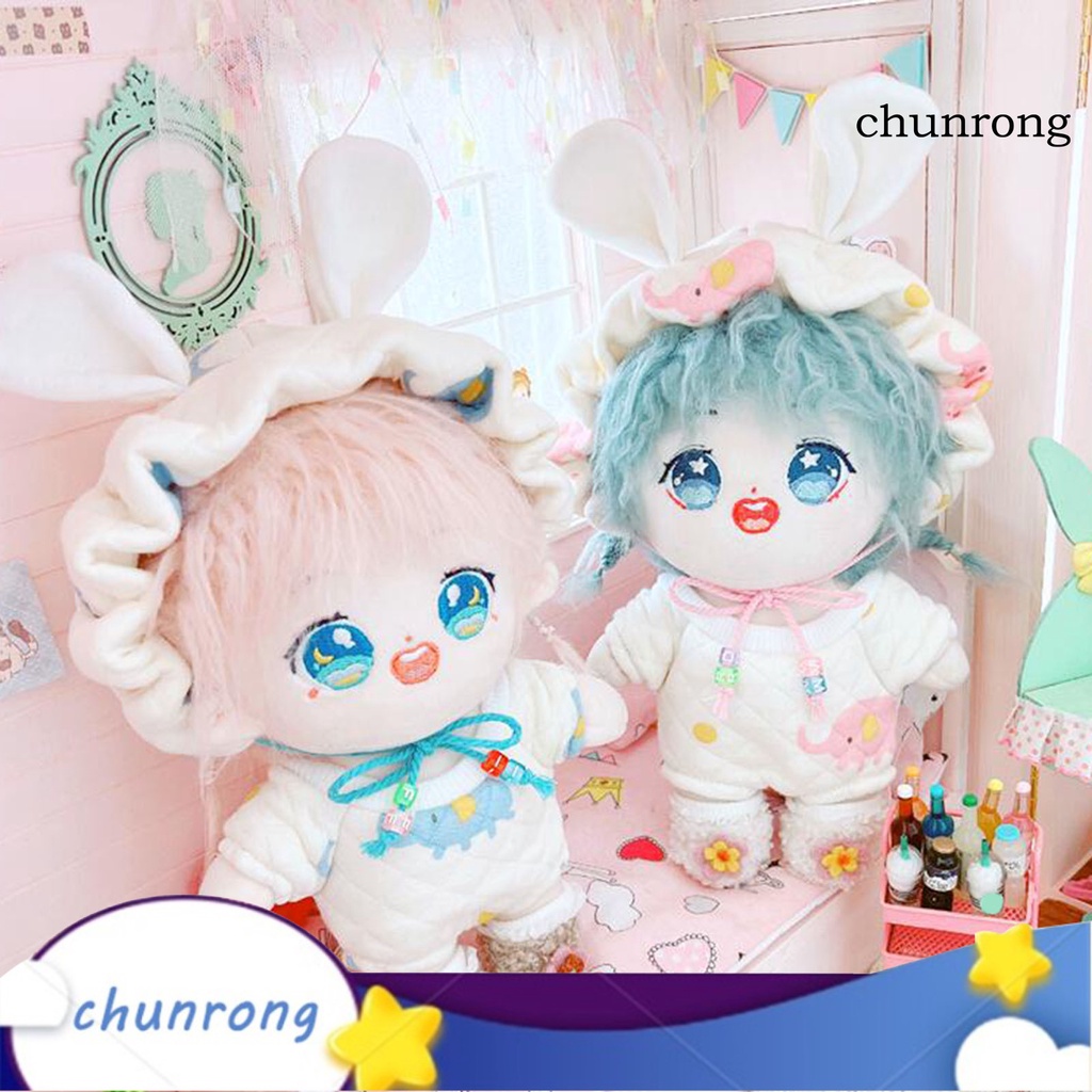 Cr Bộ Đồ Hóa Trang Chú Voi Mặc Áo Khoác + Nón + Giày Dành Cho Búp Bê 20cm