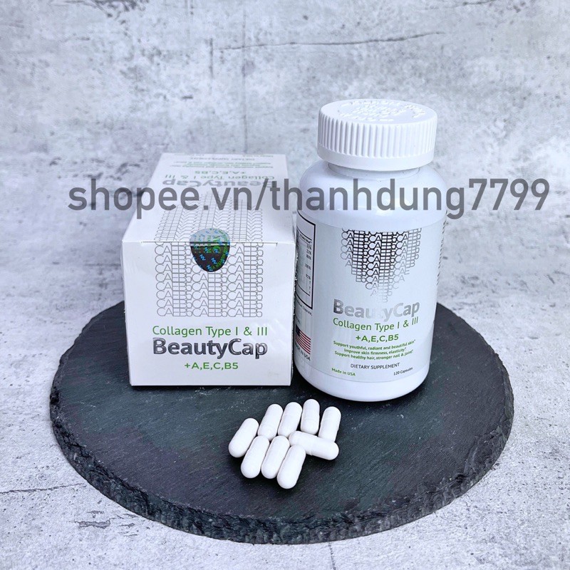 Beautycap bổ sung Collagen AEC B5 giúp da trắng sáng, tái tạo làn da, chống lão hoá da
