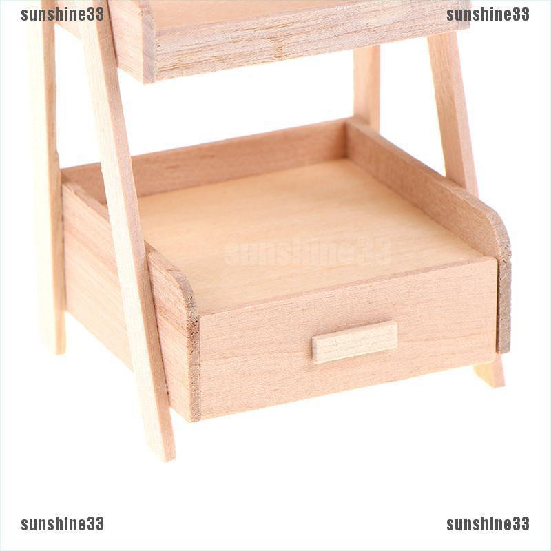 Kệ Gỗ Đứng Mini Trang Trí Nhà Búp Bê Tỉ Lệ 1: 12