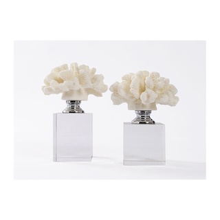 Tượng san hô đế thuỷ tinh trang trí phòng khách bàn làm việc sang trọng