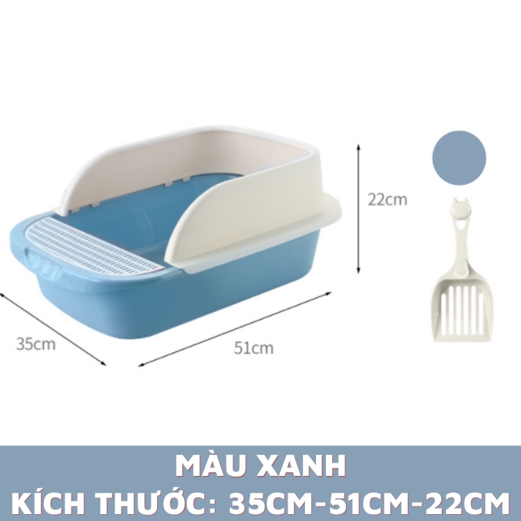 [Mã 155FMCGSALE giảm 7% - tối đa 100K đơn 500K] Khay vệ sinh cho mèo bồn nhựa chứa cát vệ sinh bền đẹp có kèm xẻng