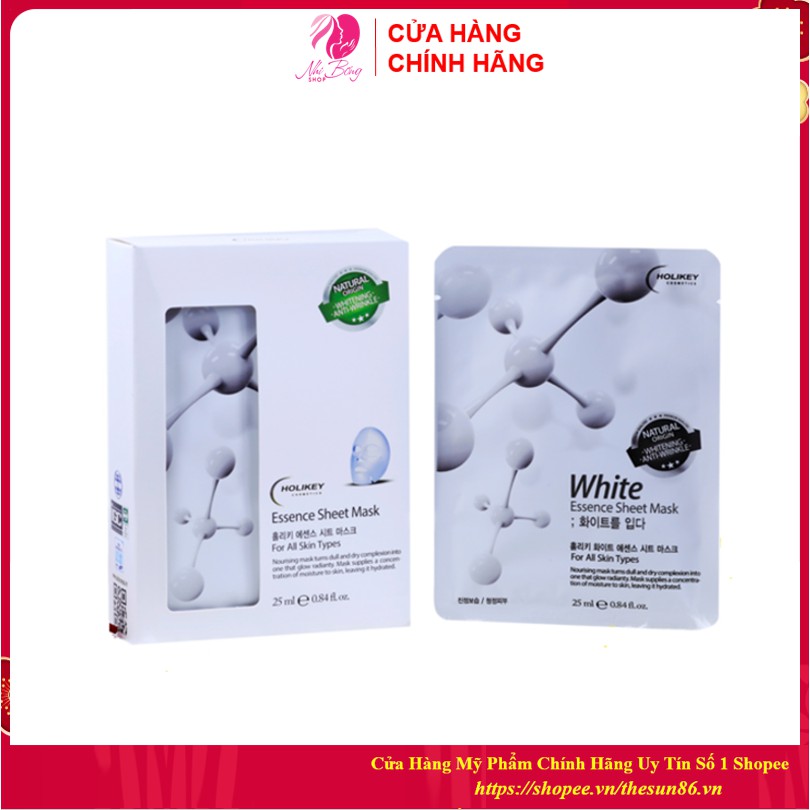 [Đắp là Phê - Hàng Nhập Khẩu] Mặt nạ giấy - Mặt nạ dưỡng da White làm trắng & cung cấp khoáng chất HOLIKEY Hàn Quốc 25ml