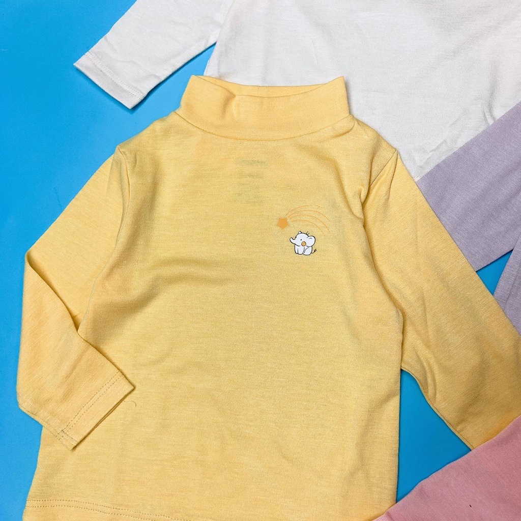 Áo rời dài tay giữ nhiệt cổ 3p Chaang vải cotton mềm mịn co giãn giữ ấm cho bé 6- 36 tháng