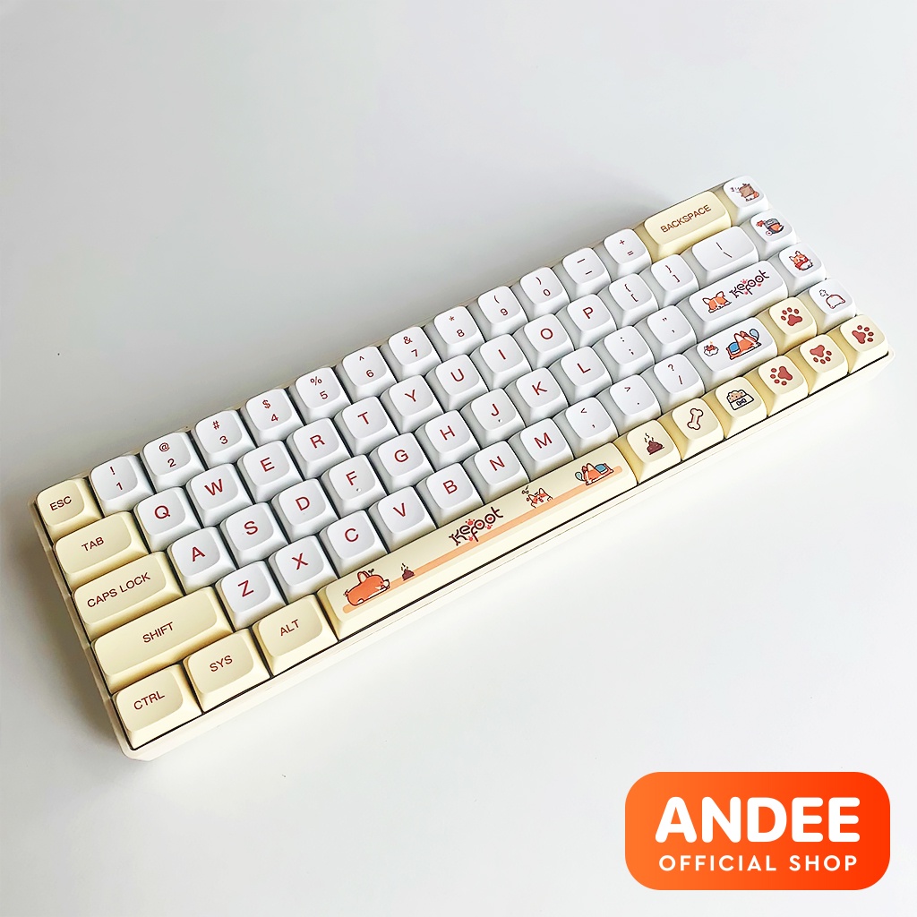 Keycap nút bàn phím XDA Ice Mint - Corgi 9mm PBT nhiều màu dễ thương cho bàn phím cơ
