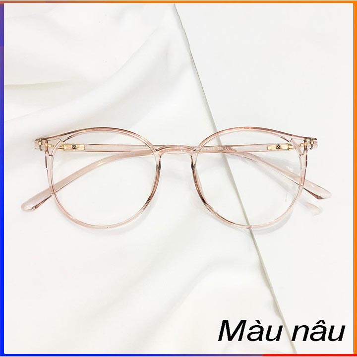 Gọng kính cận nam nữ tròn nhựa dẻo 513
