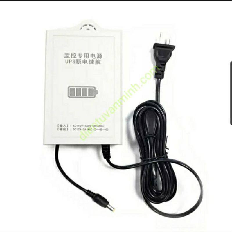 Nguồn 12V 2A kiêm pin dự phòng