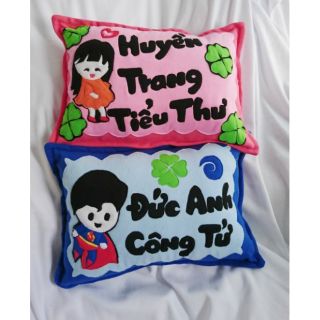Cặp gối handmade siêu nhân, công chúa