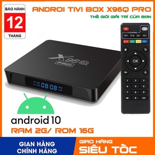 Mua Tivi BOX Android 10.0 X96Q  lõi tứ 4k 2.4g hỗ trợ Wifi/Netflix/Youtube Android Tivi box đầu mạng smart tivi box