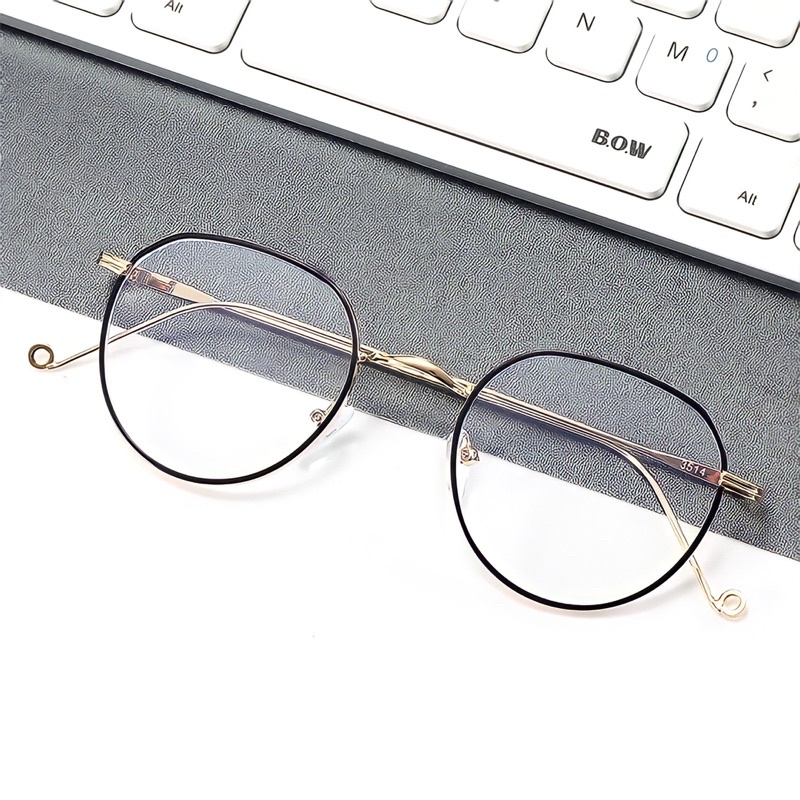 Kính Giả Cận Kim Loại Thanh Mảnh Dáng Tròn 3514