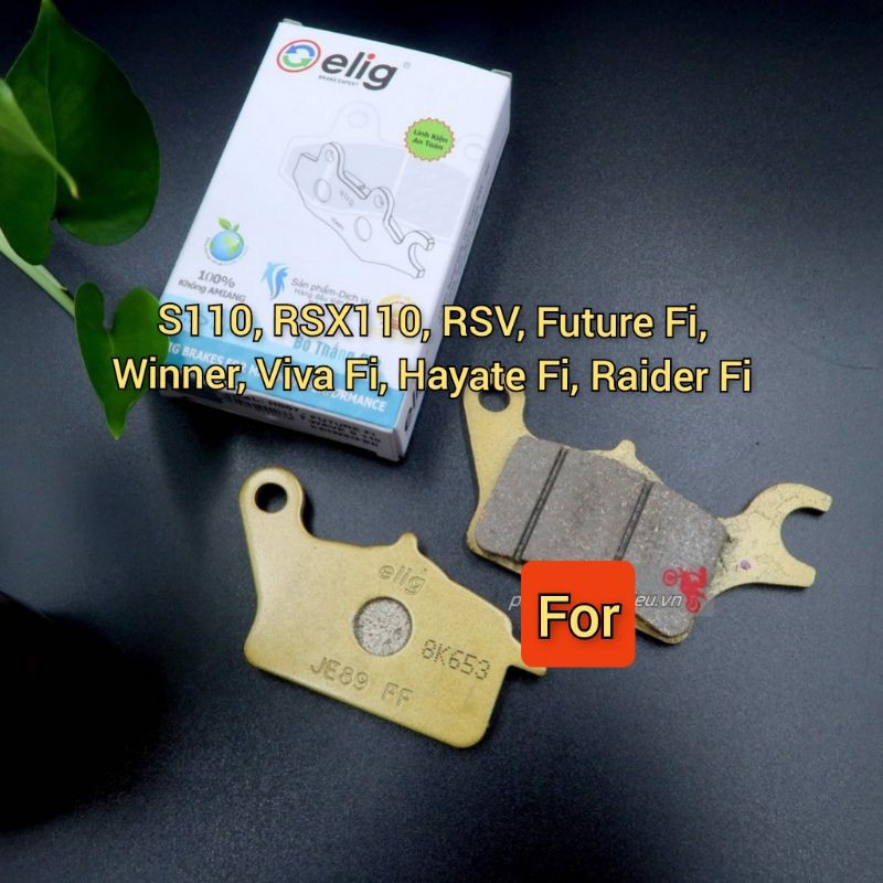 Má trước ELIG Future Fi, Hayate Fi, Wave S RSX RSV 110, Winner 150 Blade s110 rs110 rsv (bố thắng phanh đĩa xe máy Honda