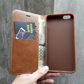 Bao da  Nuoku cho Iphone 7plus / 8 plus dạng ví cao cấp