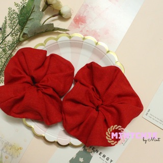 [SALE - Mã MINT20SP] Đồ cột tóc - Scrunchies - A26 Đỏ linen