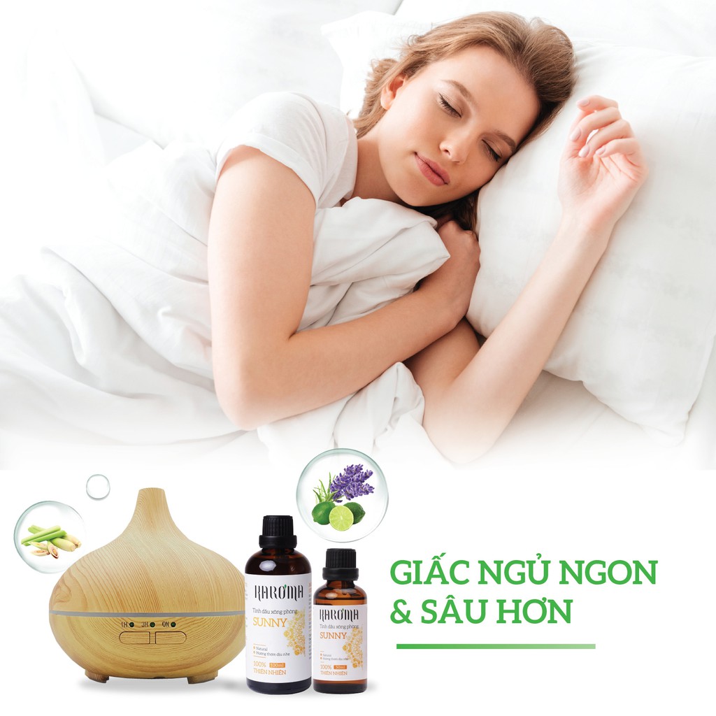 Tinh Dầu Xông Phòng Sunny Nguyên Chất Giúp Đuổi Muỗi, Thanh Lọc Không Khí, Giảm Stress KAROMA 50ml - 100ml (Chai)