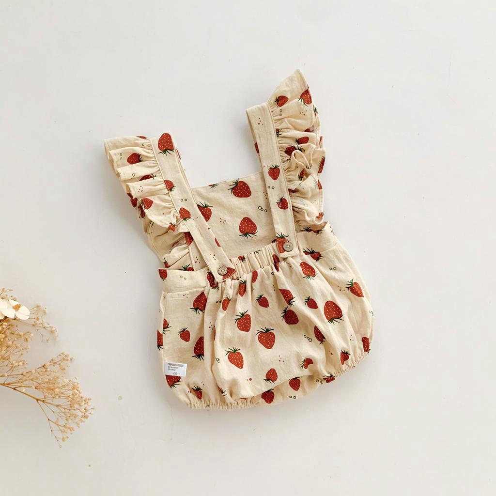 Jumpsuit Tay Cánh Tiên Phong Cách Công Chúa Cho Bé Gái