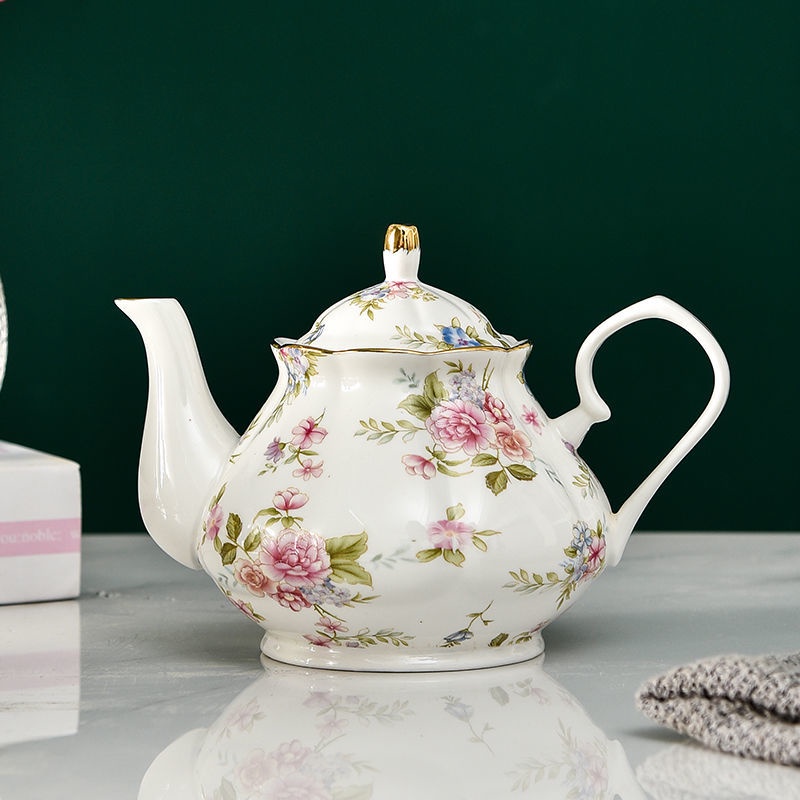Ấm Trà Cà Phê Bằng Gốm Chịu Nhiệt Cao Phong Cách Châu Âu Sang Trọng 900ml