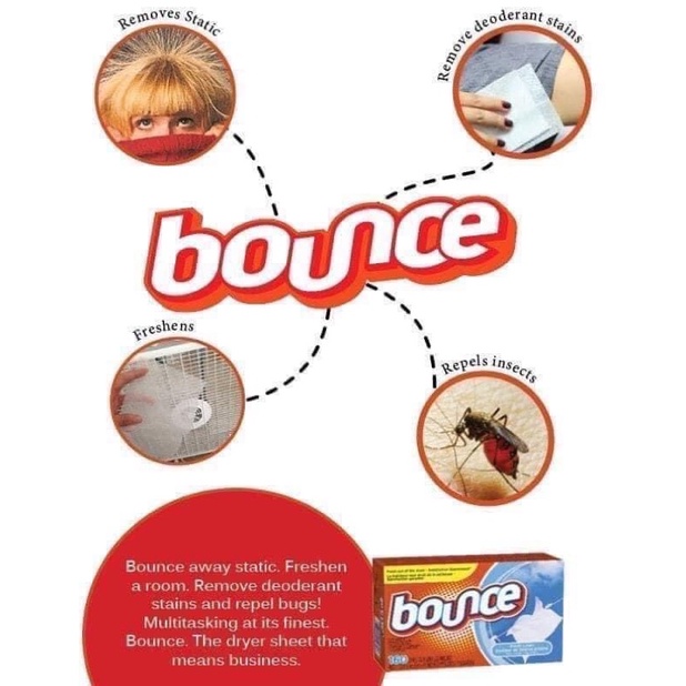Giấy Thơm Bounce Iron Less Mỹ Làm Thơm Quần Áo - Giày Dép - Hút Ẩm