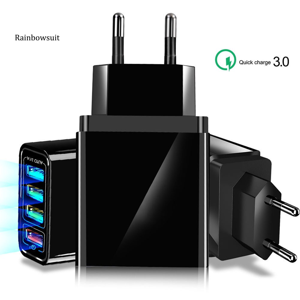 Bộ sạc nhanh điện thoại di động QC3.0 4USB socket cho Huawei Samsung iPhone