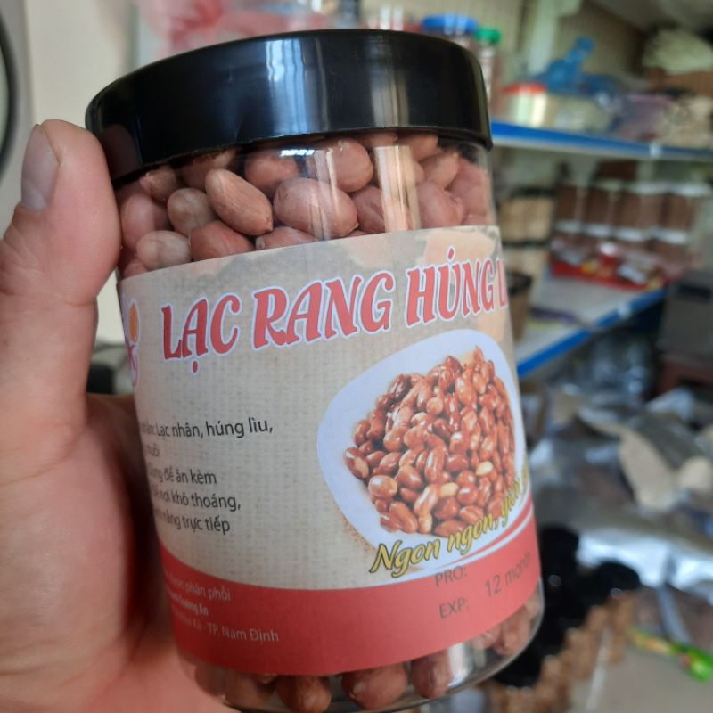 Lạc rang húng lìu - đặc sản Nam Định - Hộp 500g