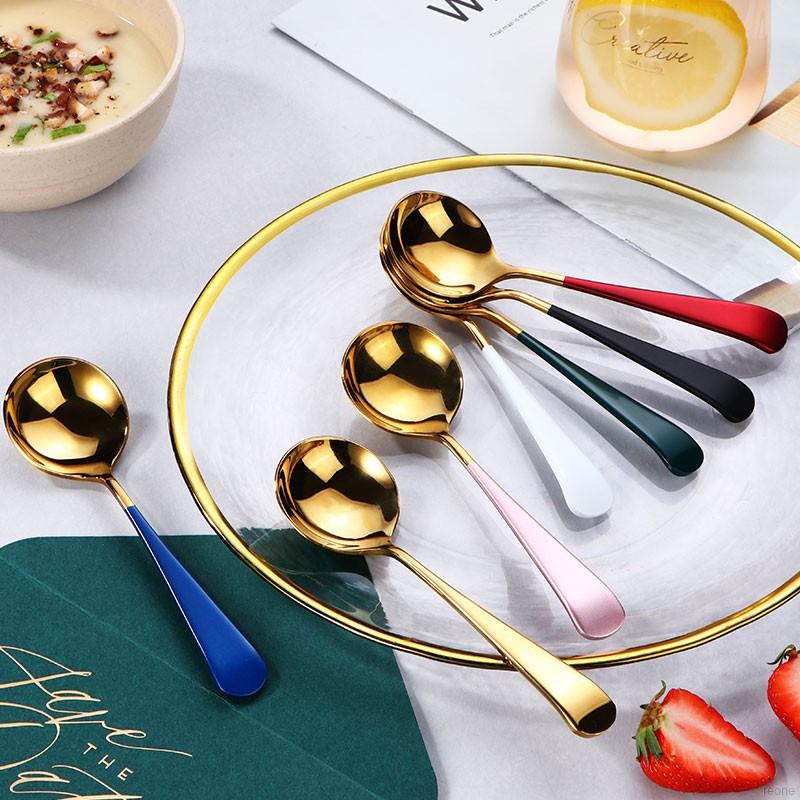 Muỗng Ăn Bằng Thép Không Gỉ 304 Nhiều Màu Sắc Tiện Dụng Cho Nhà Bếp