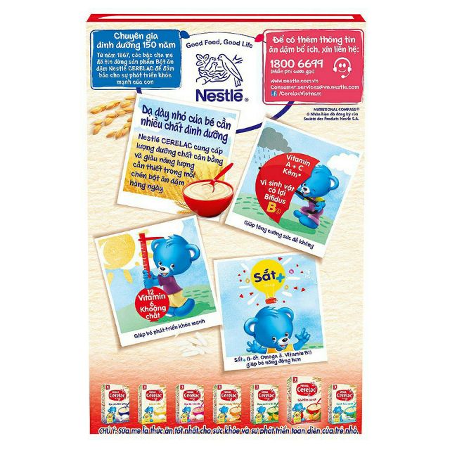 Bột ăn dặm NESTLE CERELAC GÀ HẦM CÀ RỐT 200g