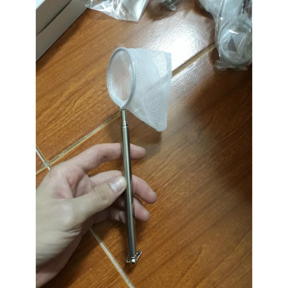 Vợt tép cán Inox giá rẻ- Vợt tròn chuyên dụng cho tép cảnh