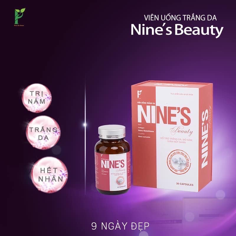 [Mã 77FMCGSALE giảm 8% đơn 500K] viên uống trắng da Nines beauty - đẹp da mờ nám xoá nhăn | BigBuy360 - bigbuy360.vn