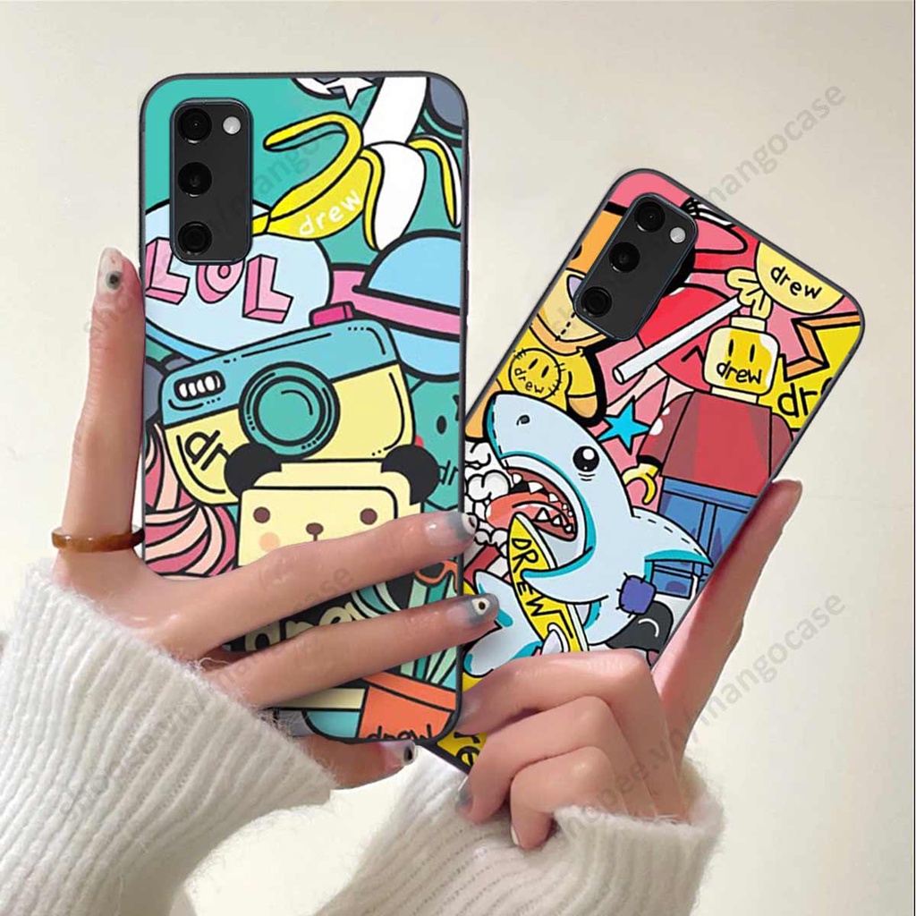 Ốp lưng điện thoại Samsung S20 Fe drew, kaws, bape cao cấp, vỏ ốp rẻ đẹp
