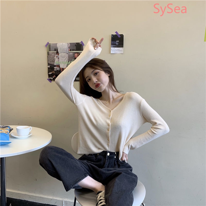 Áo Khoác Che Nắng Tay Dài Cổ Chữ V Thời Trang Mùa Hè Cho Phái Nữ