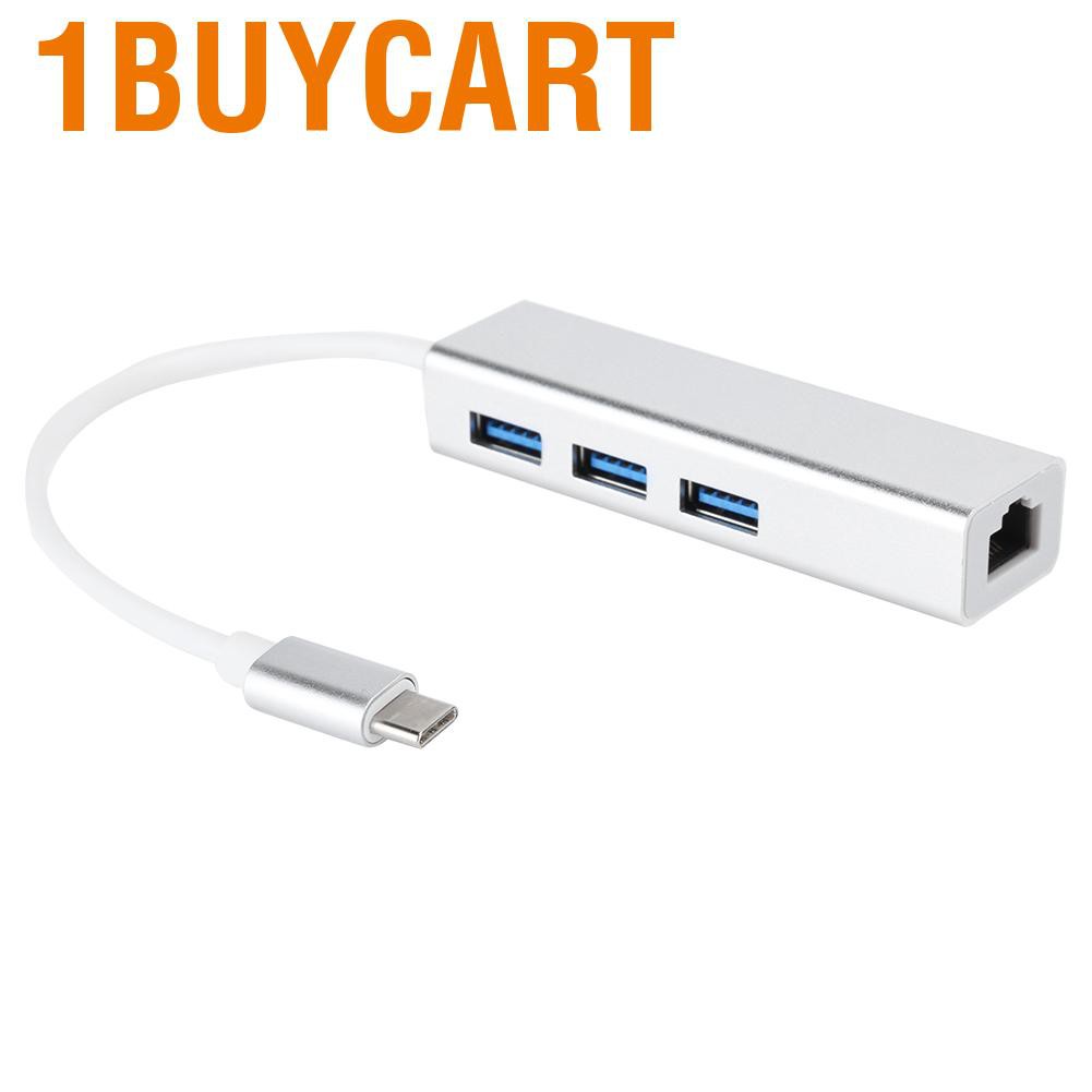 Cáp Chuyển Đổi Usb 3.0 Sang 3 Cổng 10 / 100 1000 Mbps Rj45 Gigabit Type C Lan Cho Win Xp Vista Win7 Win8 Win8.1 Win10 Os X Android Linux