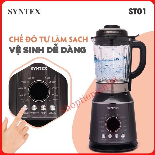 Máy Say Nấu Đa Năng Syntex ST01 Nhập Khẩu Siêu Bền Có Thể Nấu Cháo, Say Sinh Tố Làm Sữa Hạt,Say Đồ Khô.