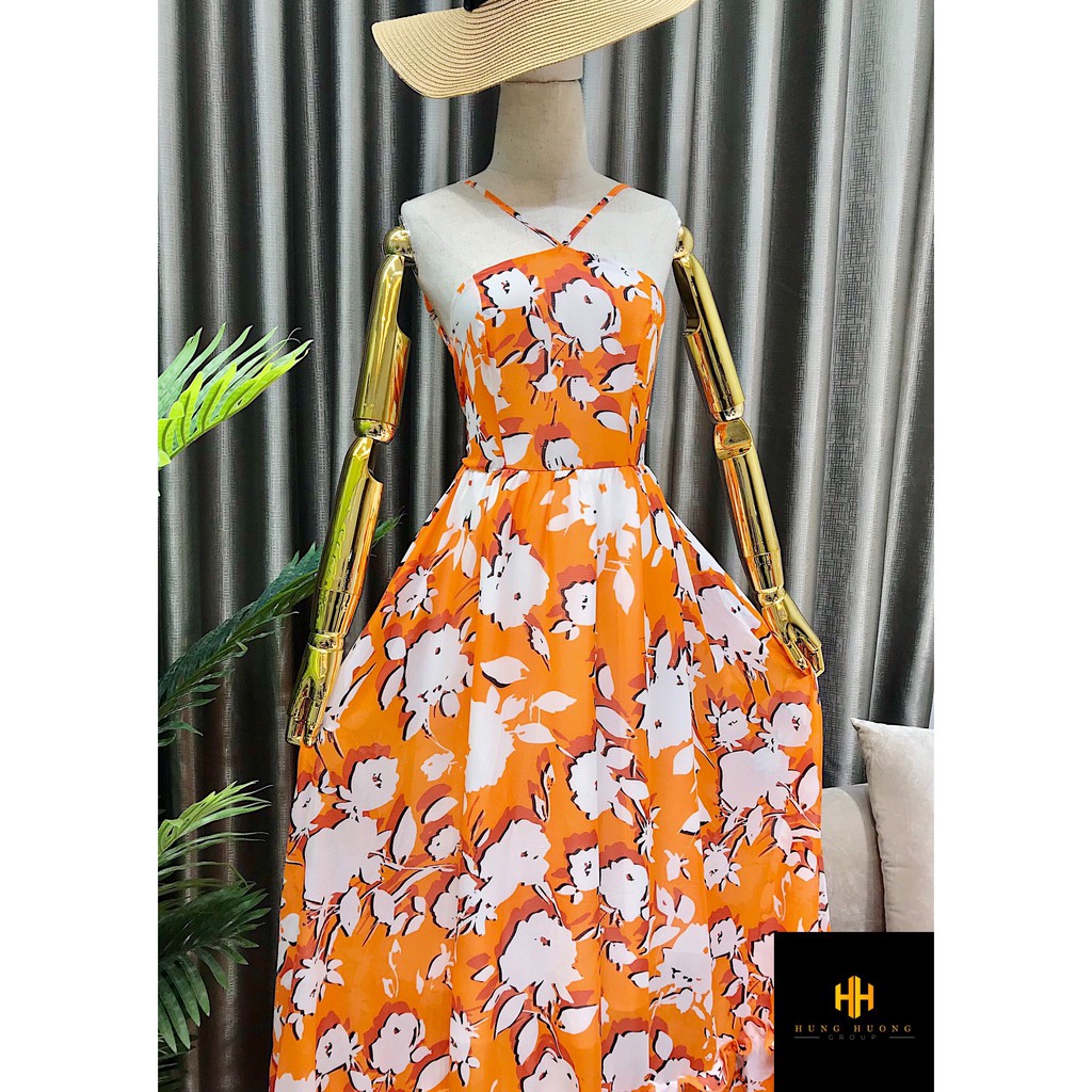 VÁY MAXI HOA BỒNG BỀNH CỔ YẾM CHIẾT EO NỊNH DÁNG SIÊU XINH