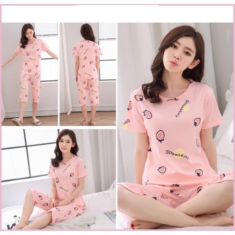 [SALE SỐC] Bộ đồ nữ quần lửng mặc nhà, thun Cotton cực mát , đủ size - Quần áo mùa hè