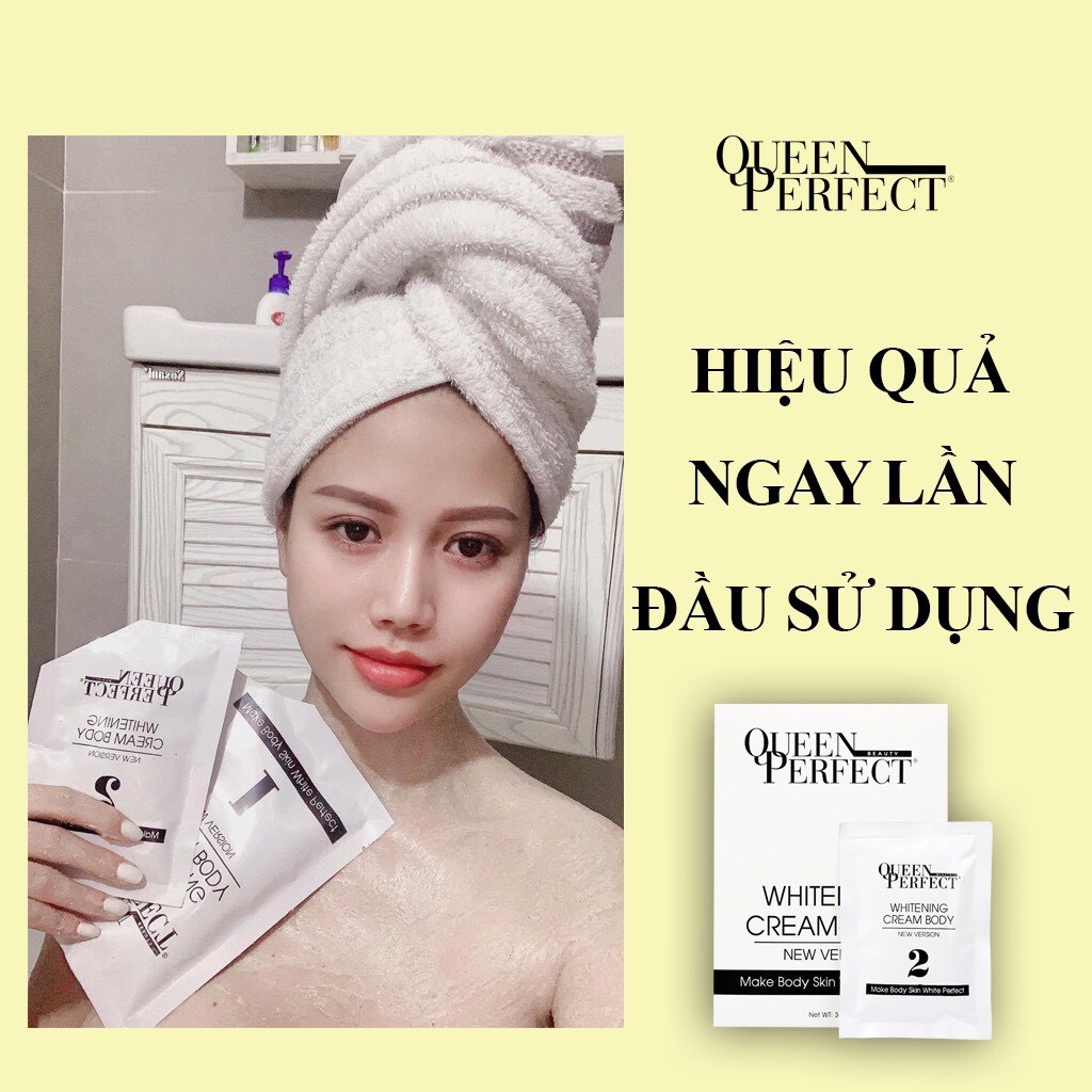 Tắm trắng golden beaty Queen Perfect - Làm trắng, bật tone rõ rệt sau khi tắm ( 1 Sét gồm 3 gói 2 lần tắm) | BigBuy360 - bigbuy360.vn