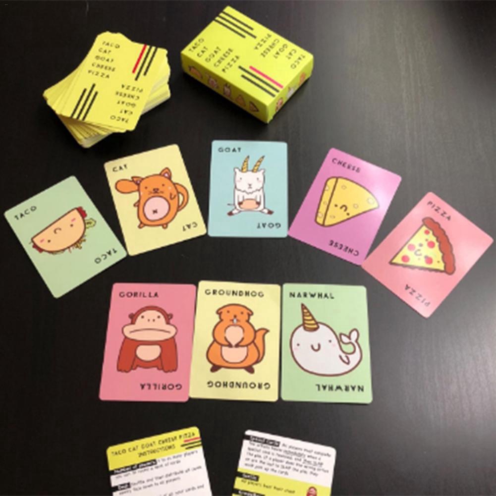 Bộ thẻ bài chơi game giải trí "Taco Cat Goat Cheese Pizza "
