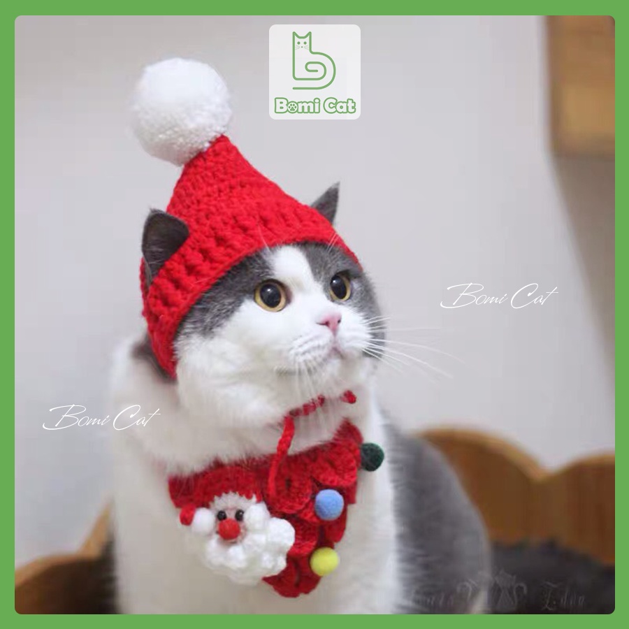 Mũ/set mũ noel cho mèo, cún, thú cưng đủ size S, M, L đến 10kg