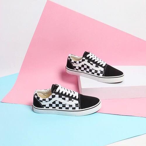 Giày vans old skool caro đen trắng
