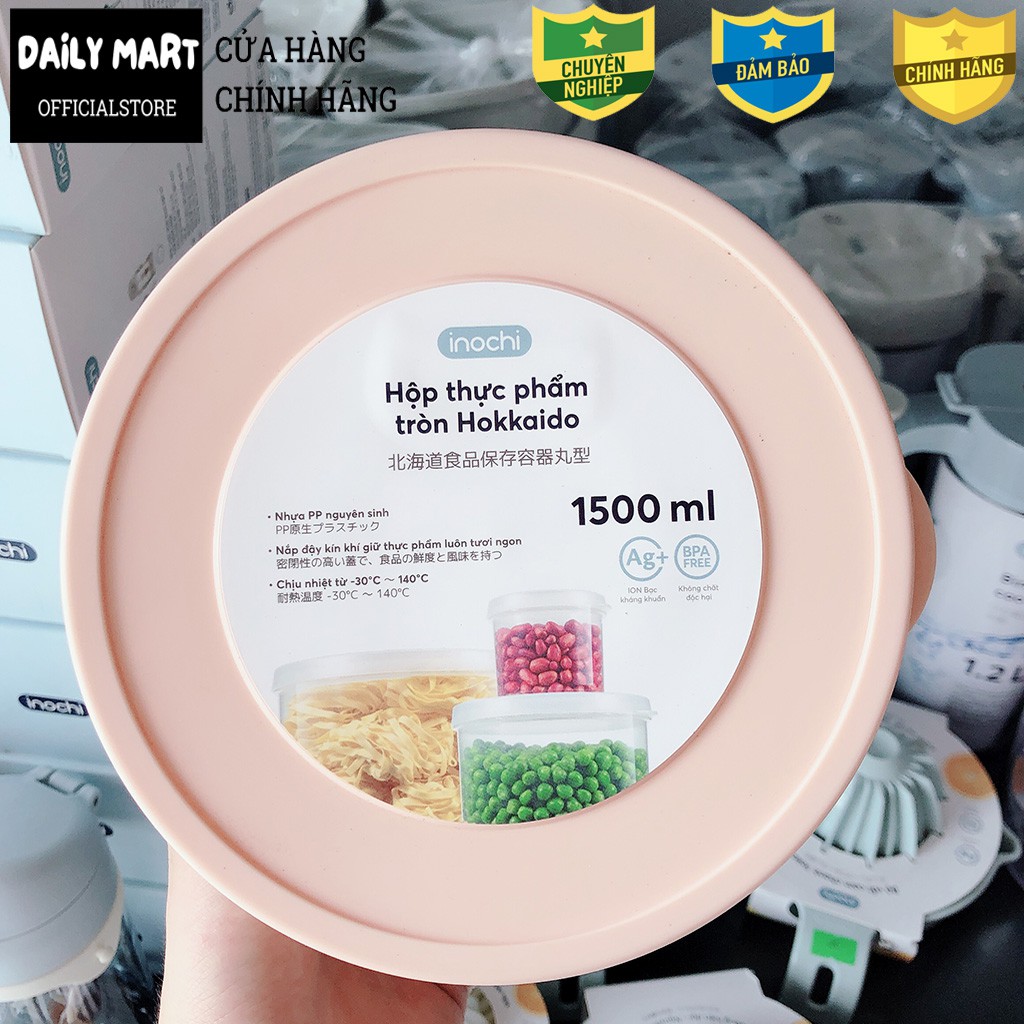 [6 Size] Hộp Đựng Thức Ăn, Hộp Nhựa Bảo Quản Thực Phẩm Dạng Tròn Hokkaido Inochi | BigBuy360 - bigbuy360.vn