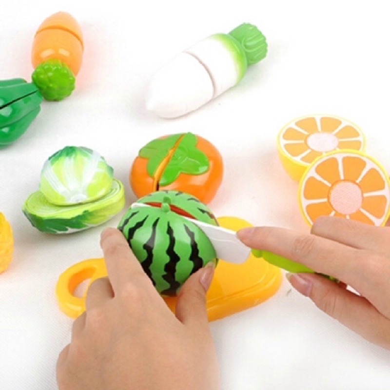 Bộ Đồ Chơi Trái Cây Bằng Nhựa Nhiều Màu Sắc Cho Trẻ