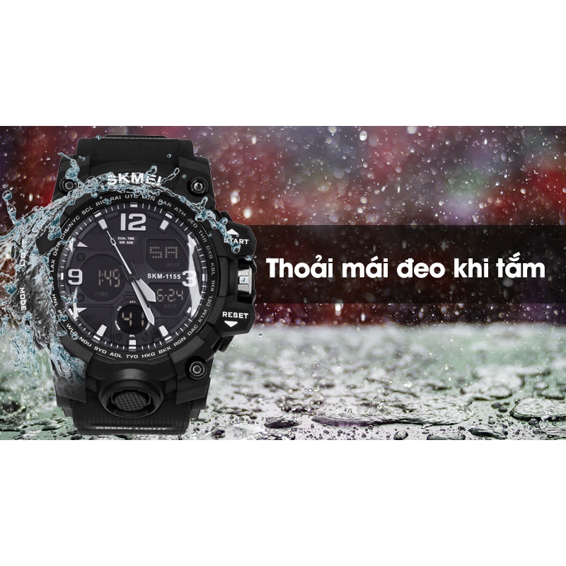 Đồng hồ nam Skmei 1155B dáng thể thao, đồng hồ điện tử thời trang cá tính - Hàng chính hãng | BigBuy360 - bigbuy360.vn