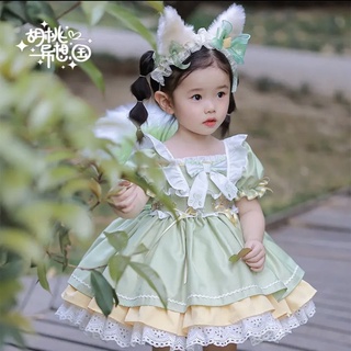 Girls' Lolita princess dress 2022 new summer children's western style bubble dress children's baby summer dress