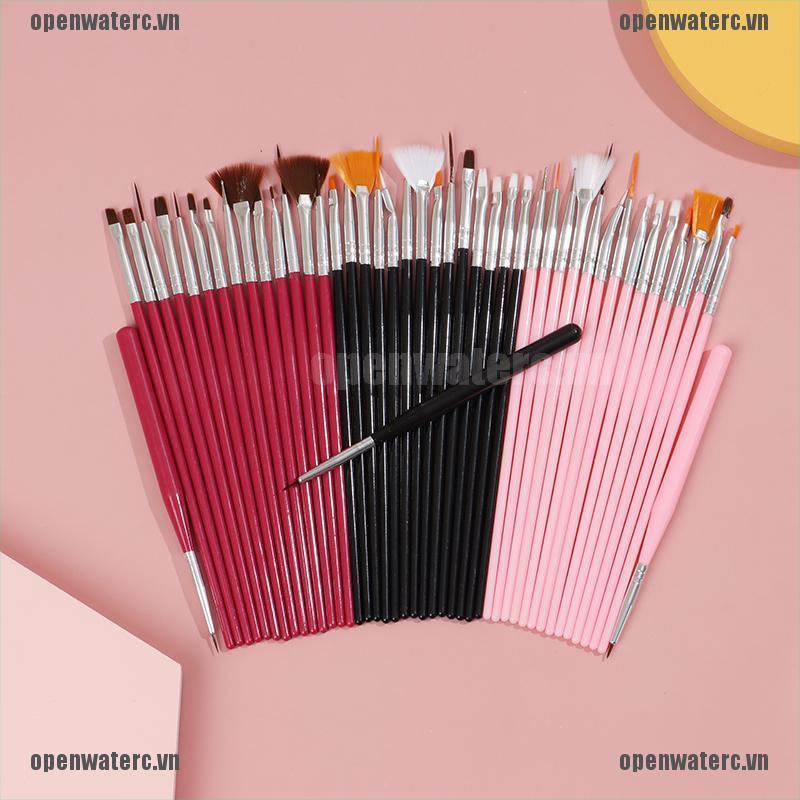 Set 15 Cọ Vẽ Móng Tay Nghệ Thuật Màu Ombre Tiện Dụng