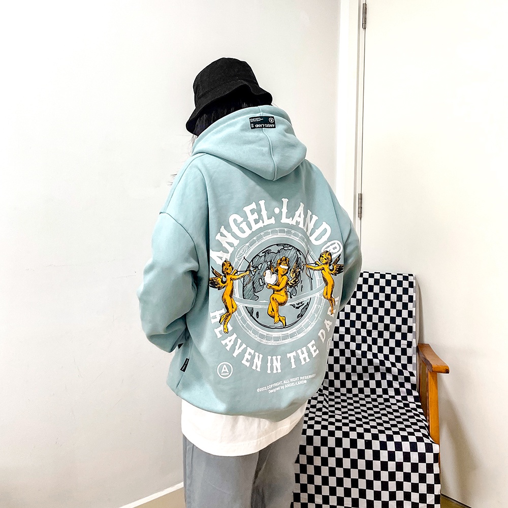 Áo Khoác Hoodie Angel-Land Heaven In The Dark Sky Blue Hoodie Nỉ Bông - HD