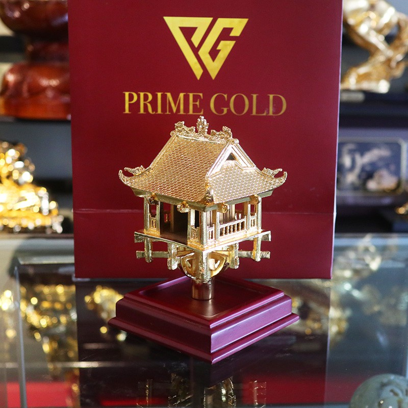 Quà kỉ niệm người nước ngoài: Biểu tượng Chùa Một Cột Mạ vàng, quà tặng ngoại giao cao cấp – CMC01