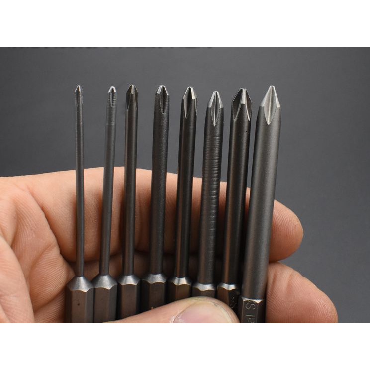 Bộ 9 mũi tô vít 4 cạnh chuôi lục giác dài 120mm có nam châm