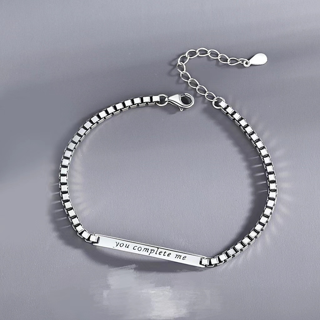 Vòng Đeo Tay In Chữ Dáng Dài Thời Trang Dành Cho Cặp Đôi Nam Nữ